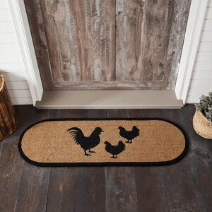 VHC Down Home Rooster & Hens Coir Mat